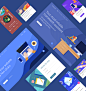 Illustrations : Inspired from the style of illustrations used in most material design apps, the Material Style Illustrations kit contains more than 120 ready to use, fully customisable, fully scalable illustrations. Crafted especially for UI designers who