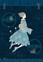 flower girl blue kimono female model sick  dude cool cute kawaii japan manga anime
