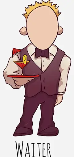 服务生卡通矢量图png免抠素材_新图网 https://ixintu.com 职业 服务行业 上班族 饮品