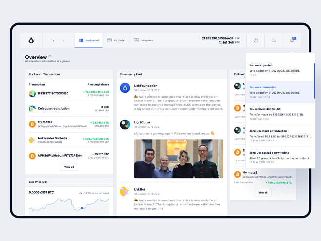 Lisk — Wallet / Dash...