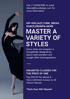 Dance Classes Recruit Propaganda Flyer