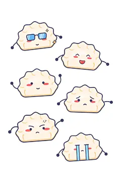 拟人卡通饺子表情包