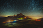 Startrails on Passo di Giau