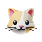 CatFace_2k - 90款3D可爱动物emoji立体图标素材 Animojis 3D Icon Pack