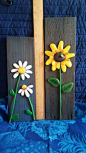 Sunflower Pebble Art Driftwood Art Pebble от WildWhimsicalNature