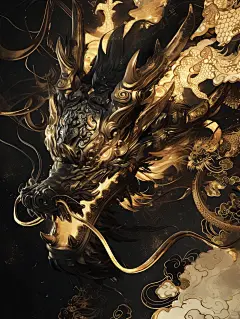 ⚫黑金真龙｜暴富壁纸｜高级黑金 - 小红书