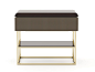 Rectangular wooden bedside table HER | Bedside table by Stylish Club
