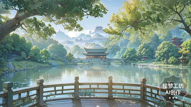 绘梦工坊丨AI仙侠古风背景素材《混装二期》1-花瓣网