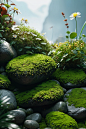 00413-1341425708-hyperdetailed photography,Photographic photo,Hyperrealism,cinematic,realistic,4K,the rocks were covered with moss,there are a lo