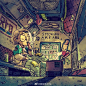 潮流复古的场景设定
.
人物插画设计师
.
Guillaume Singelin ​​​​