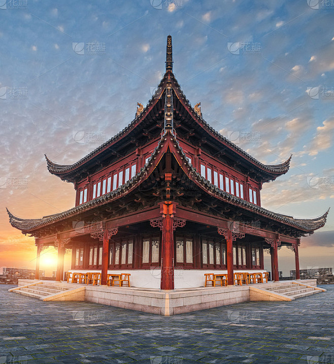 中国苏州古城墙与旅游景观