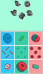Patterns Draw : Patterns draw is a collection of patterns made with casual and random things clasificated by topics. It´s a personal illustration project to test my textures and favourite colours.
