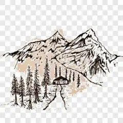 手绘大山漂浮元素PNG图片➤来自 PNG搜索网 pngss.com 免费免扣png素材下载！