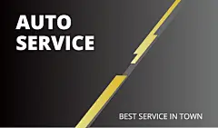 Minimalist Automobile Maintenance Service Business Card