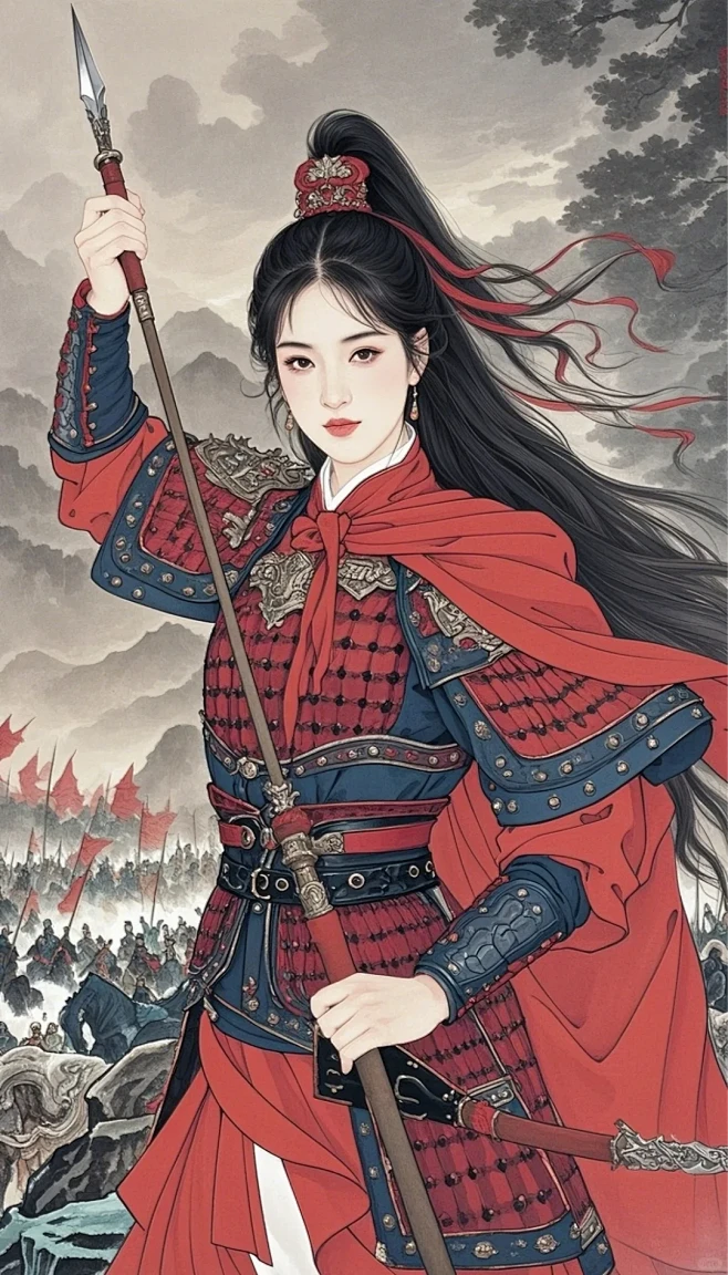 英姿飒爽女将军 - 小红书-花瓣网