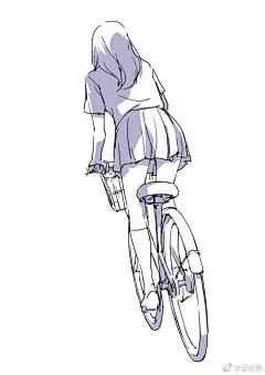 来自toshi大大的少女背影（id=637016) #插画# #绘画素材# #动漫绘画# ​​​​