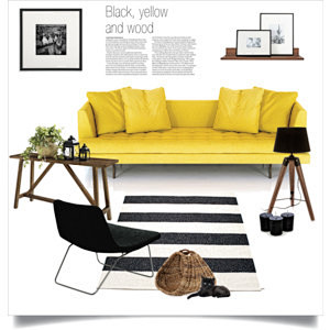 Black, yellow and wo...