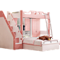 儿童房家具组合套装上下床女孩公主床书桌衣柜床一体多功能组合床-淘宝网