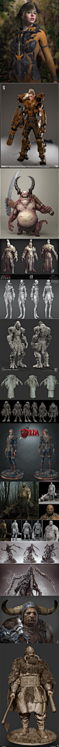 Zbrush作品画集 怪物 角色 模型 科幻游戏原画 设定 美术素材包13-淘宝网