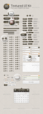 Textured UI Kit - GraphicRiver Item for Sale