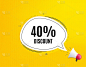 40%的折扣。销售报价标志。向量