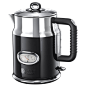 Amazon.de: Russell Hobbs 21671-70 Retro Classic Noir Wasserkocher mit stylischer Wassertemperaturanzeige, Schnellkochfunktion, 2400 W, schwarz