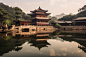 江南水乡苏州中式园林旅游景点风景摄影图