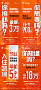 【南门网】海报 房地产 大字报 价值点 首付 月供 单价 优惠 橙色 系列