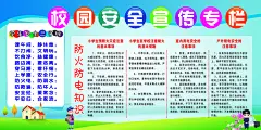 预防校园暴力校园安全宣传展板 杜绝校园欺凌校园安全展板