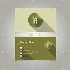 简单的名片模板与字母M