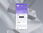 银行 iOS 应用程序的重要紫色 UI，由 milkinside 设计，Gleb Kuznetsov ✈ on Dribbble
