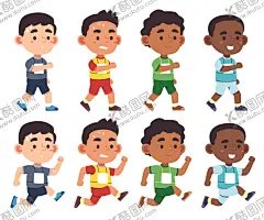 可爱跑步小男孩插画 【酷图网】可爱小男孩,跑步小男孩,小男孩插画,卡通插画,卡通人物插画,扁平风人物,人物插画,矢量人物,矢量元素,元素设计