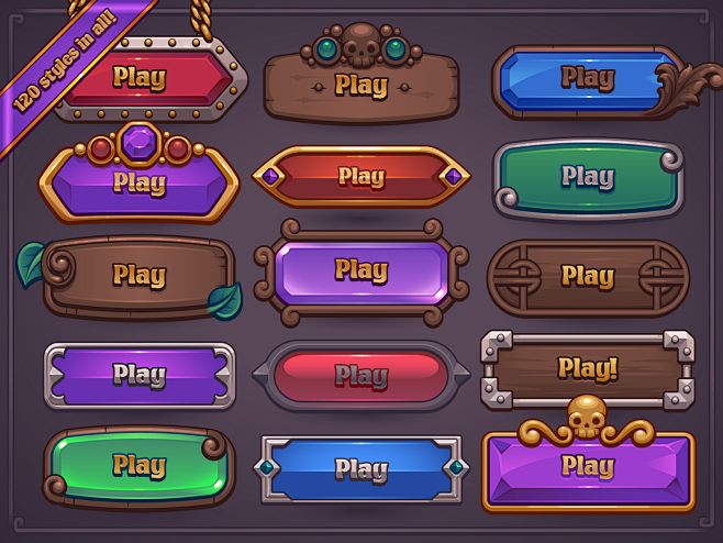 Fantasy Game Button ...