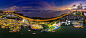 航拍深圳欢乐海岸深圳湾滨海大道夜景图片素材