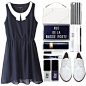 A fashion look from August 2016 featuring peter pan dress, leather sole shoes and evening clutches. Browse and shop related looks.