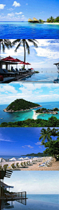 【苏梅岛】位于泰国湾，泰国第三大岛。苏梅岛上的干净、狭长白沙滩，是每个人梦想中的热带岛屿仙境。