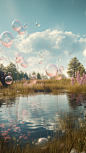 cangcang_realistic_photograph_shows_a_lot_of_bubbles_in_the_air_d9cfc209-c1ef-436e-a1a3-ecd8e9095f58