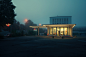 cityscapes fog habour hamburg lights mist mood petrol station Photography  twilight