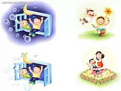 窗前吹泡泡小孩韩国矢量人物插画AI|绘画设计|角色|卡通人物|卡通人物图片|漫画人物|人物插画|人物素材|人物图片|矢量人物|矢量图|手绘人物|水彩