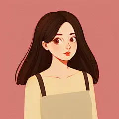 扁平风女孩