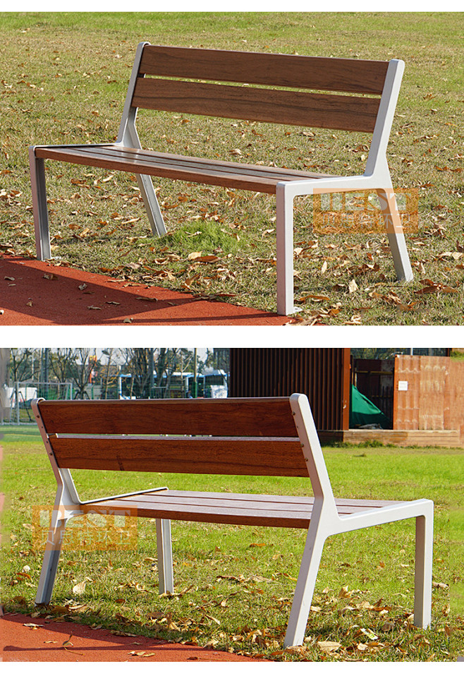 创意不锈钢公园长椅户外休闲坐凳广场景观座...