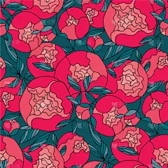 华丽的,牡丹,花蕾,四方连续纹样,纺织品,壁纸,婚礼,装饰物,植物,花