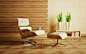 3D Eames Lounge chairs furniture interior wallpaper (#1922440) / Wallbase.cc