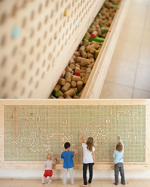 Cork pixel wall by T...