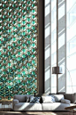 Atelier Mel | Bespoke Glass Project | Mixture of Digital Design and Glass Art creating a Contemporany Lighting Mosaic Installation . Luxury Interior Design Experience