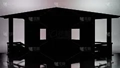 一个抽象的科幻背景的3d渲染插图。用于名片模板、名片、邀请函、广告、横幅、商业用途