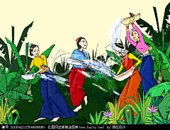 民族风插画 丰收插画 少数民族 民族风情 手绘民族人物 丰收 民族装饰画 民族舞蹈 节日狂欢 回族 苗族 傣族 少数民族插画 少数民族节日