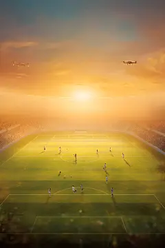 足球场比赛人物摄影