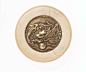 Kagami netsuke with design of dragon and jewel