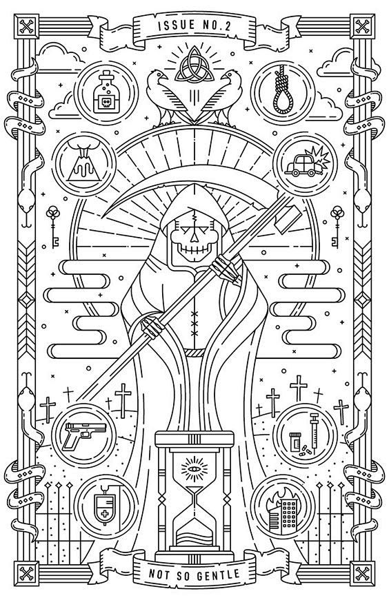 卡牌式线性插画图-这种比较有宗教的感觉，...